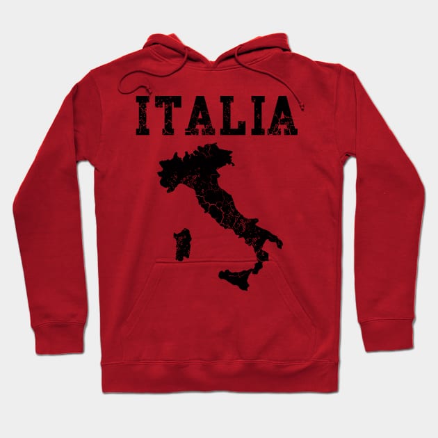 Italia Map Italy Italian Italiano Family Heritage Hoodie by E